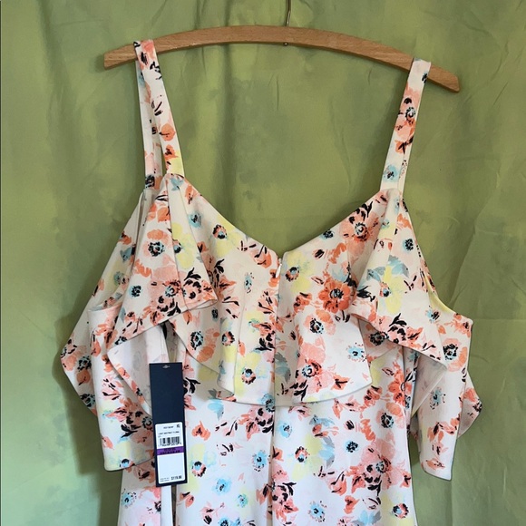 NWT Rachel Roy Floral Ruffle Midi Dress - Picture 13 of 15